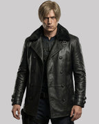 Resident Evil 9 Leon Kennedy Black Leather Coat