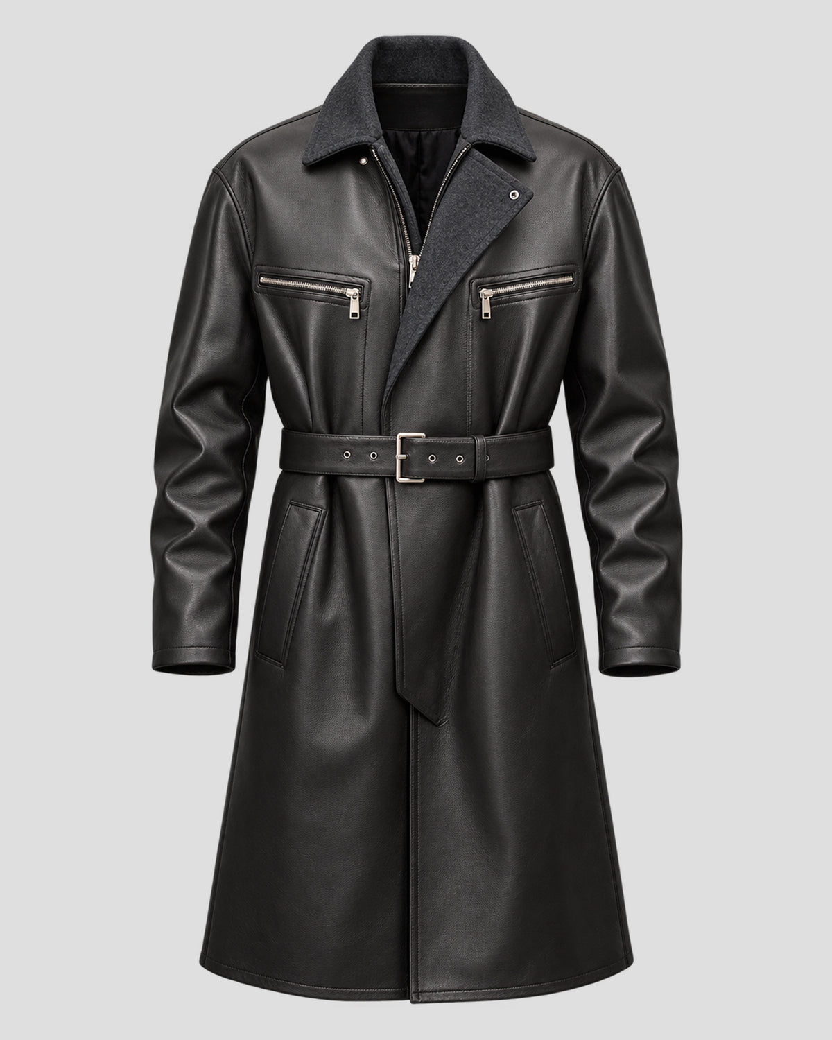 Rivals Alex Hassell Black Leather Coat