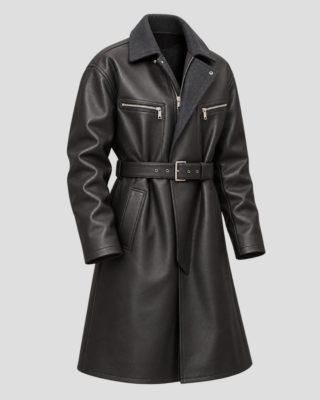 Rivals Alex Hassell Black Leather Coat