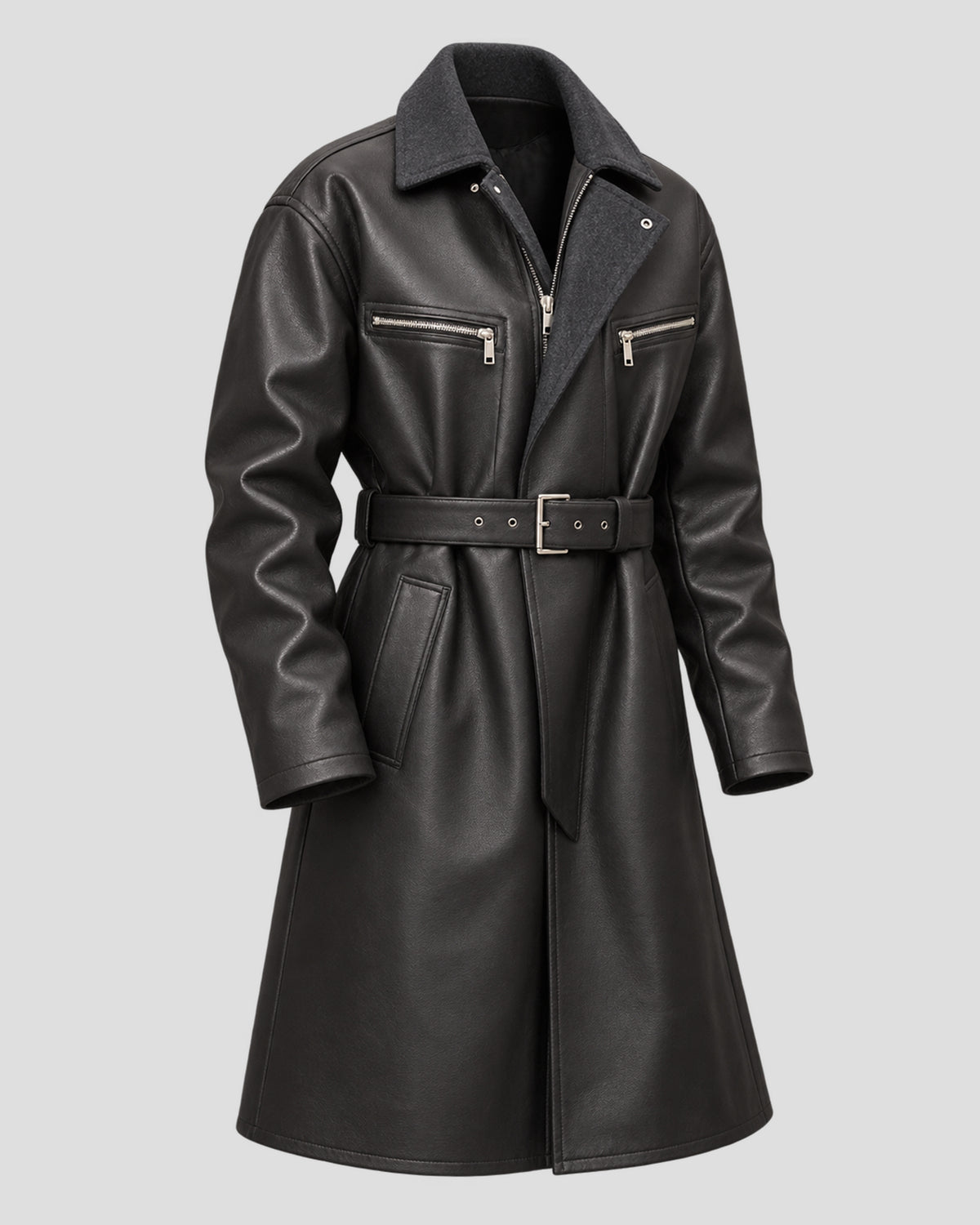 Rivals Alex Hassell Black Leather Coat