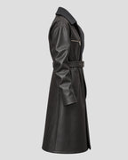 Rivals Alex Hassell Black Leather Coat