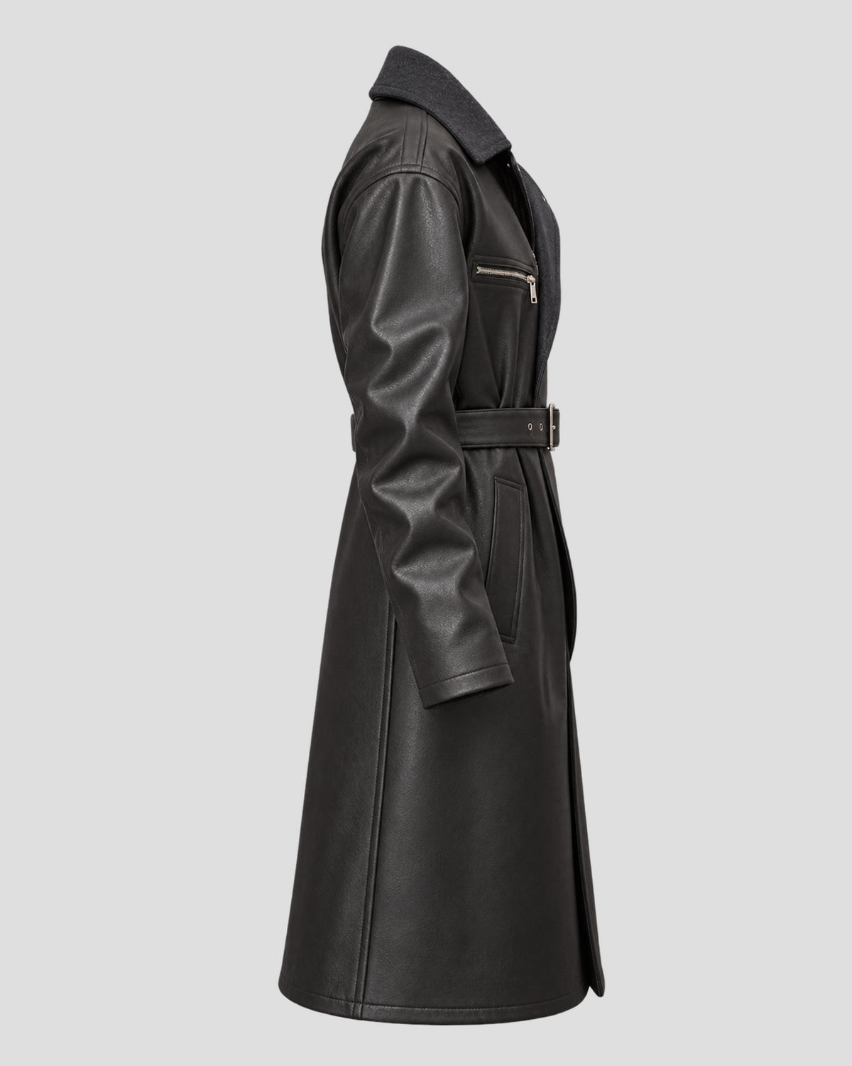 Rivals Alex Hassell Black Leather Coat