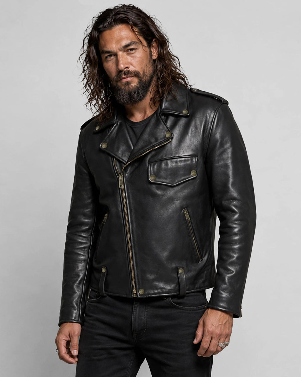 The Wrecking Crew Jason Momoa Biker Leather Jacket