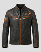 Trick or Treat Halloween Black Leather Jacket