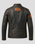 Trick or Treat Halloween Black Leather Jacket