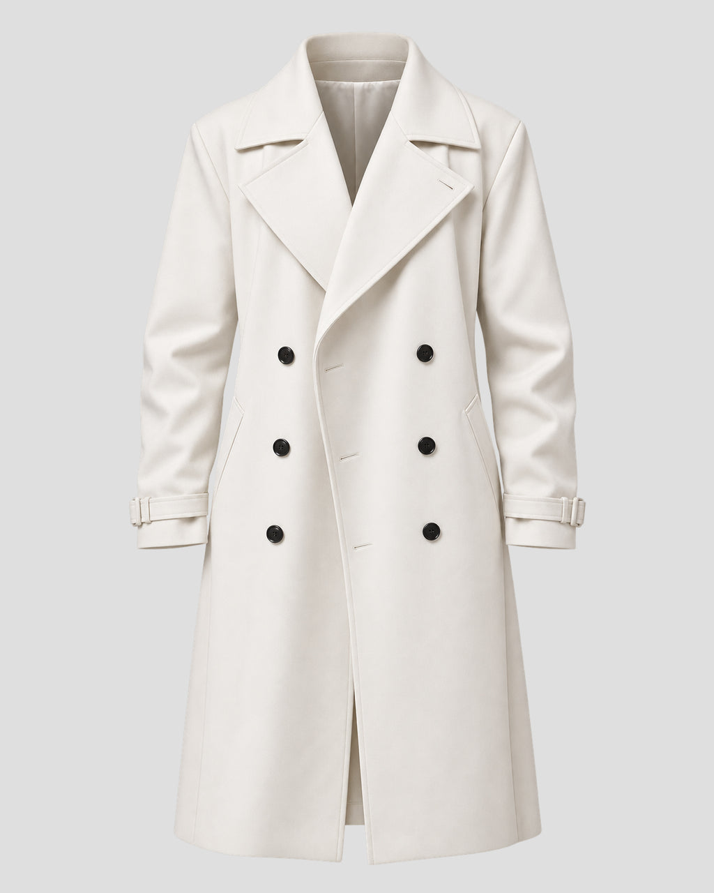 Wuthering Heights Jacob Elordi White Wool Trench Coat