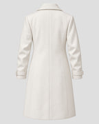 Wuthering Heights Jacob Elordi White Wool Trench Coat