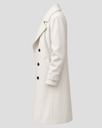 Wuthering Heights Jacob Elordi White Wool Trench Coat